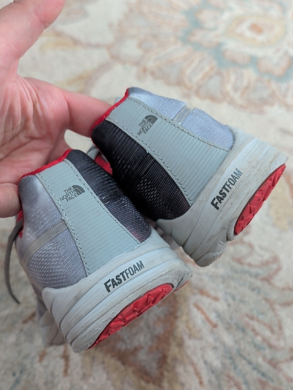 The North Face Flight RKT Men’s Gray/Red Trail Running Shoes - Picture 5 of 8